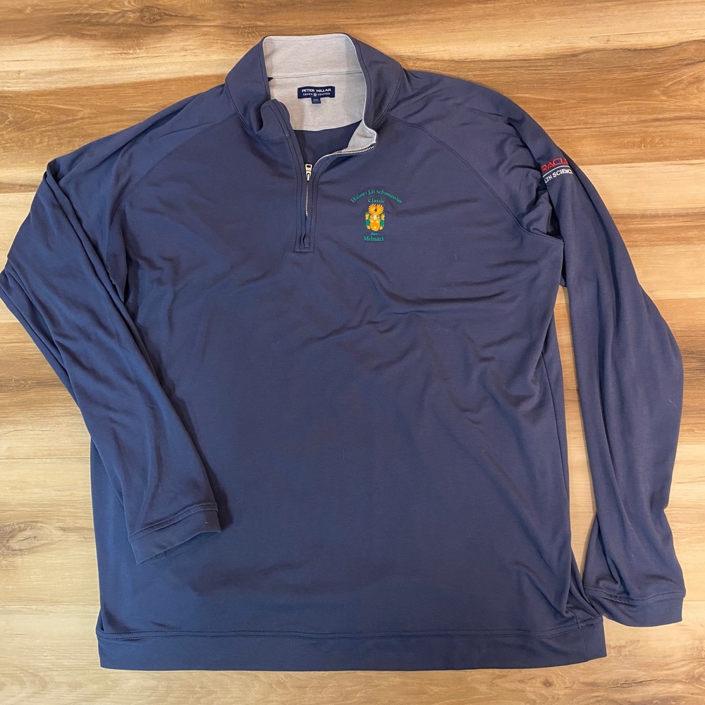 Peter Millar XXL Pullover Crown Crafted Bullseye Precision Wool Oracle‎ 1/4 zip